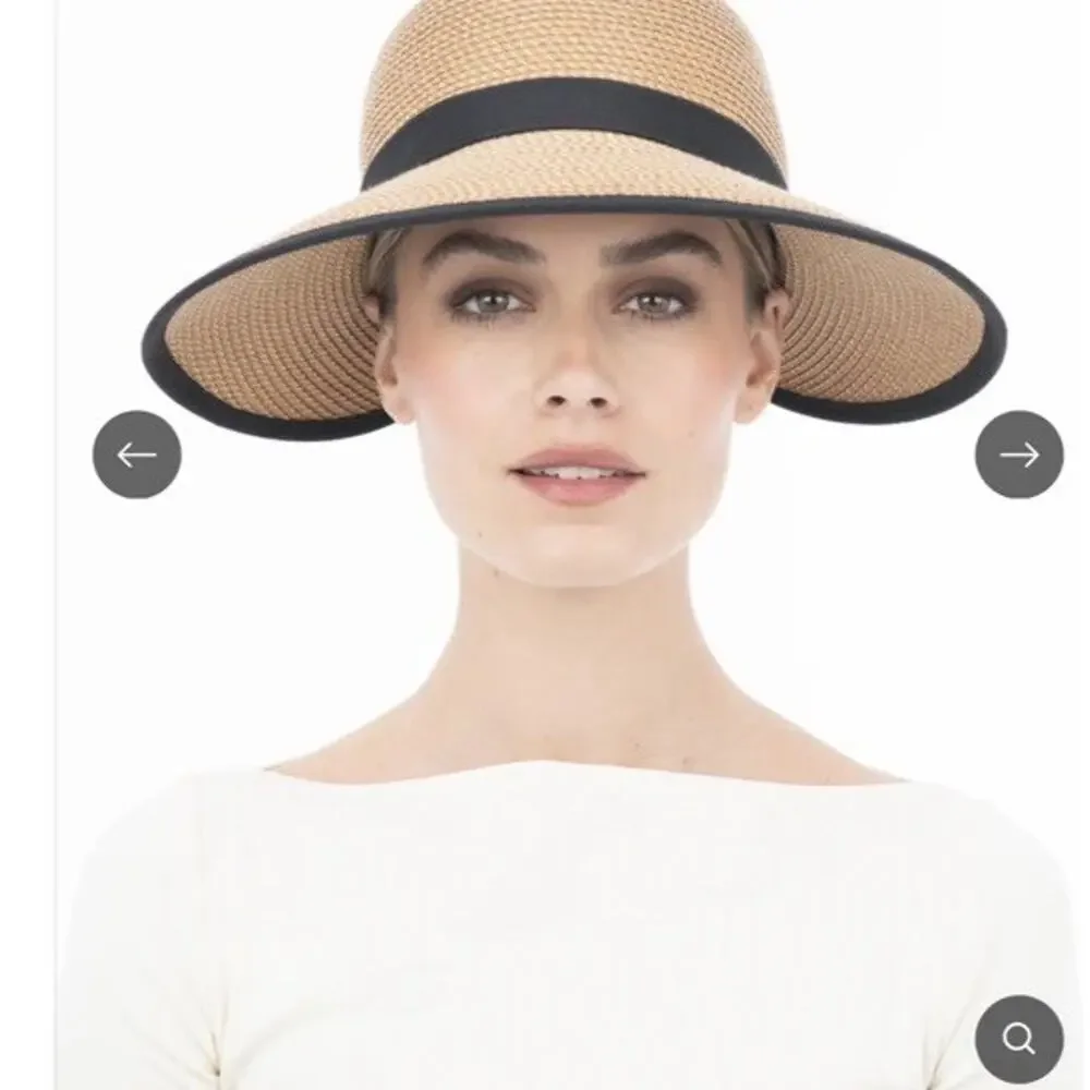 Eric Javits Sunbust Hat/ Visor Packable UPF 50+ NEW $295 - Picture 5 of 10